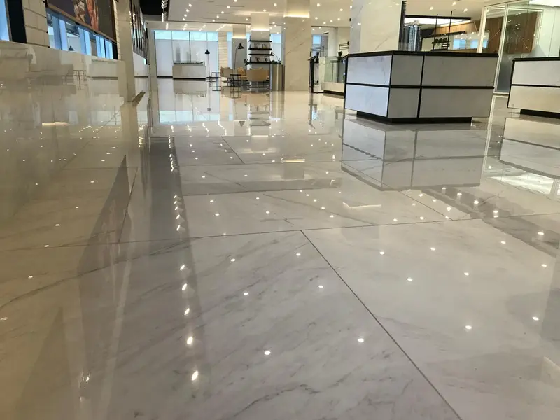 Commercial tile and flooring installation in Vancouver office showing high-traffic durability